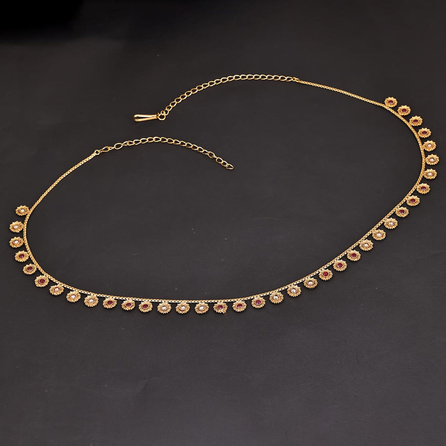 Sukkhi Prettyish Gold Plated Pearl Golden Kamarband for Women