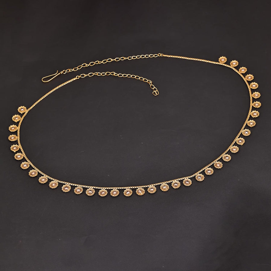 Sukkhi Dishy  Gold Plated Pearl Golden Kamarband for Women