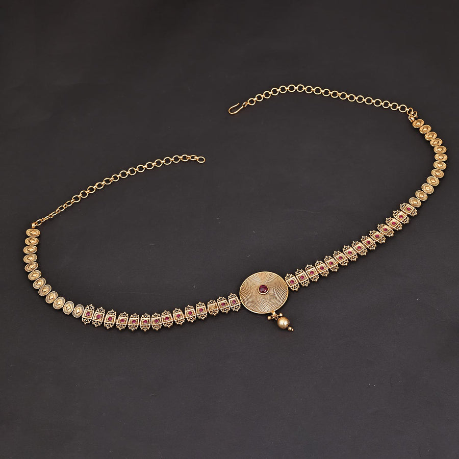 Sukkhi Dollish  Gold Plated Pearl Golden Kamarband for Women