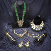 Sukkhi Nubile  Gold Plated Kundan & Pearl Green Dulhan Set for Women