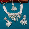 Sukkhi haunting  Pista Green Kundan & Pearl Gold Plated Choker Necklace Set for Women