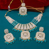 Sukkhi alluring  Green Kundan & Pearl Gold Plated Choker Necklace Set for Women