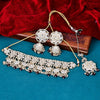 Sukkhi cute  Maroon Kundan & Pearl Gold Plated Choker Necklace Set for Women