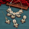 Sukkhi taking  Maroon Kundan & Pearl Gold Plated Choker Necklace Set for Women