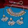 Sukkhi eye-catching  Yellow Mirror & Pearl Gold Plated Choker Necklace Set for Women
