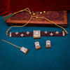 Sukkhi delightful  Brown Kundan & Pearl Gold Plated Choker Necklace Set for Women
