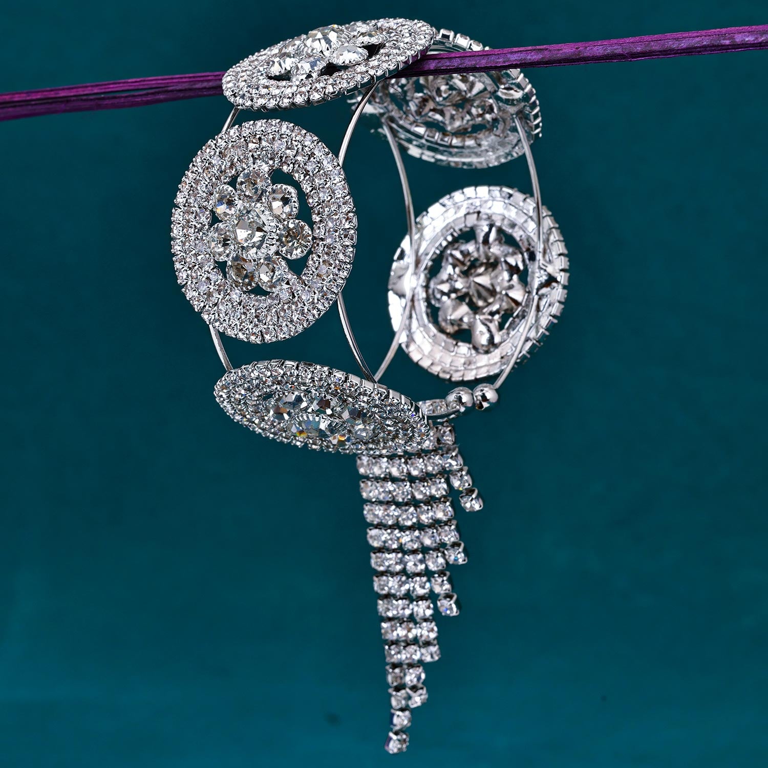 Sukkhi lovesome  Silver AD Rhodium Plated Kada for Women