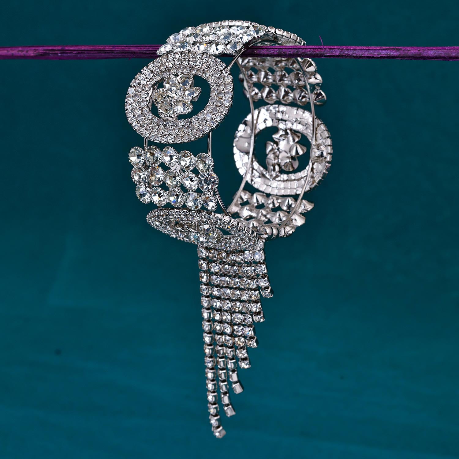 Sukkhi ravishing  Silver AD Rhodium Plated Kada for Women