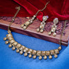 Sukkhi Dazzling Gold Plated Reverse AD & Pearl Golden Necklace Set for Women