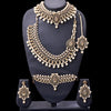 Sukkhi Lovley Gold Plated Reverse AD & Pearl Golden Necklace Set for Women