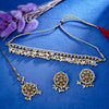 Sukkhi Glittery Gold Plated Reverse AD & Pearl Golden Necklace Set for Women