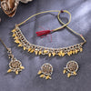 Sukkhi Delightful Gold Plated Reverse AD & Pearl Yellow Necklace Set for Women