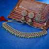 Sukkhi Beautiful Gold Plated Reverse AD & Pearl Green Necklace Set for Women