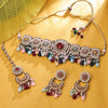 Sukkhi Incrediable Gold Plated Reverse AD & Pearl Multi Necklace Set for Women