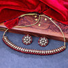 Sukkhi Exclusive Gold Plated Reverse AD & Pearl Maroon Necklace Set for Women