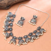 Sukkhi Oxidised Silver Pearl Choker Necklace Set for Women