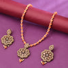 Sukkhi Gold Plated Orange Pearl Necklace Set for Women