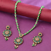 Sukkhi Gold Plated Green Pearl Necklace Set for Women