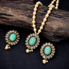 Sukkhi Gold Plated Green Pearl Necklace Set for Women