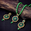 Sukkhi Gold Plated Green Pearl Necklace Set for Women