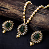 Sukkhi Gold Plated Green Pearl Necklace Set for Women