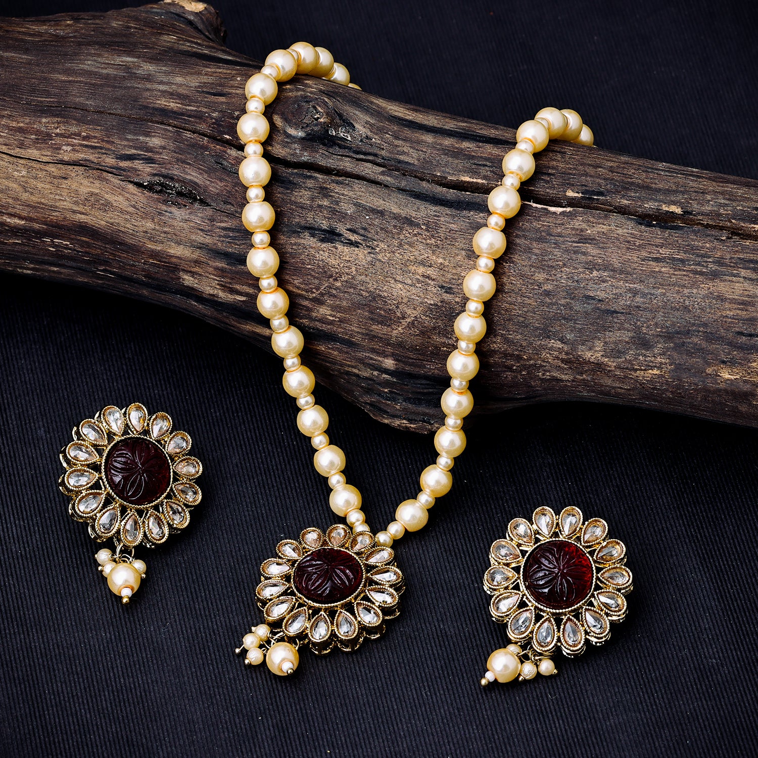 Sukkhi Gold Plated Color Stone & Kundan Brown Choker Floral Necklace S -  Sukkhi.com