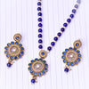 Sukkhi Gold Plated Blue Pearl Necklace Set for Women