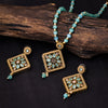 Sukkhi Gold Plated Aqua Pearl Necklace Set for Women