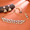 Sukkhi Gold Plated Maroon Kundan & Pearl Choker Necklace Set for Women