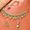 Sukkhi Gold Plated Golden Kundan & Pearl Choker Necklace Set for Women