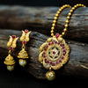 Sukkhi Gold Plated Red Pearl Long Necklace Set for Women