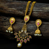 Sukkhi Gold Plated Golden Pearl Long Necklace Set for Women