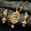 Sukkhi Gold Plated Golden Pearl Long Necklace Set for Women