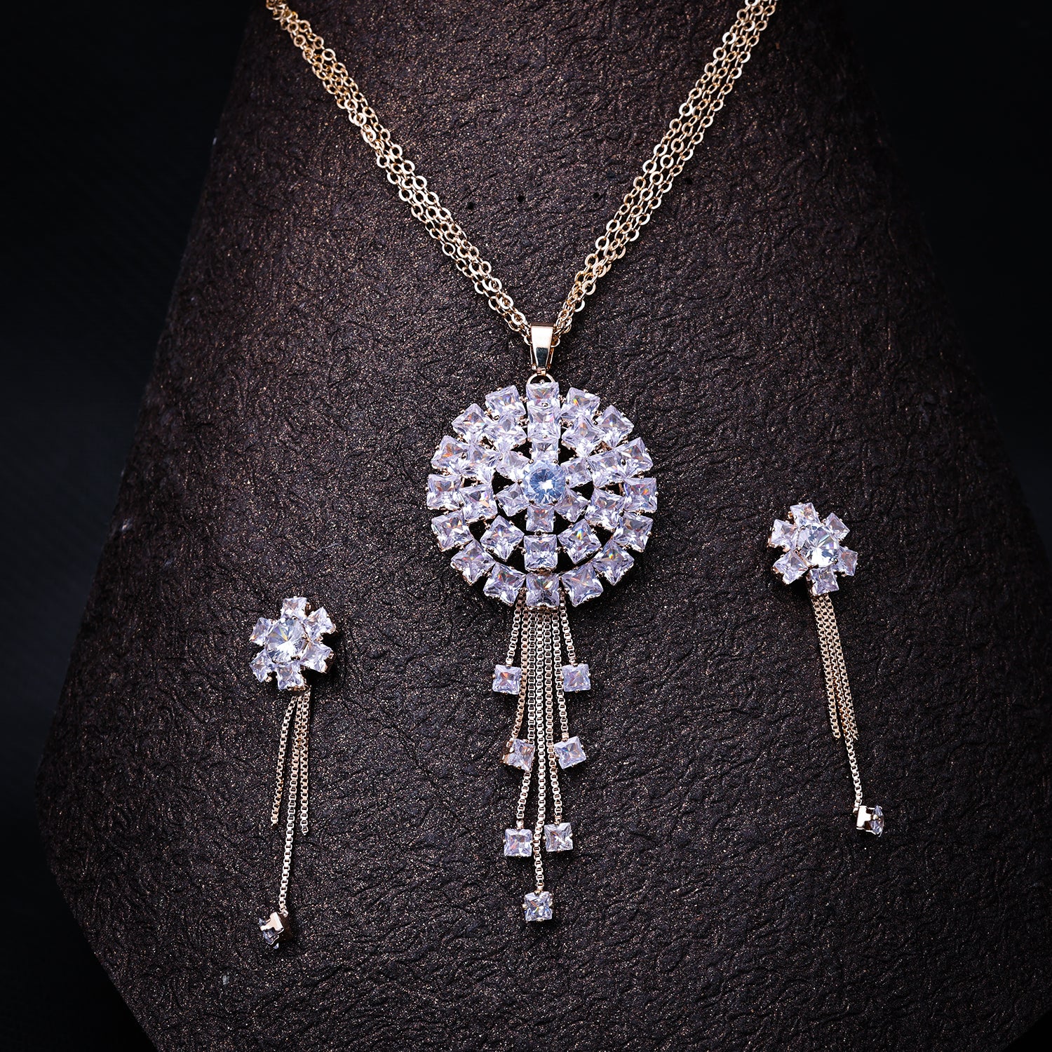 Sukkhi Gold Plated Golden CZ Choker Necklace Set for Women