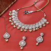 Sukkhi Gold Plated Golden Mirror & Pearl Choker Necklace Set for Women