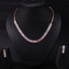 Sukkhi Rose Gold Plated Rose Gold CZ Choker Necklace Set for Women