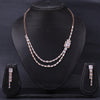Sukkhi Rose Gold Plated Rose Gold CZ Choker Necklace Set for Women