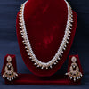 Sukkhi Gold Plated Golden Reverse AD & Pearl Long Necklace Set for Women