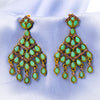 Sukkhi Gold Plated Green Pearl Drop Earrings for Women