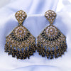Sukkhi Gold Plated Black Reverse AD & Pearl Dangle Earrings for Women