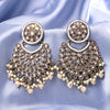 Sukkhi Gold Plated Golden Reverse AD & Pearl Dangle Earrings for Women