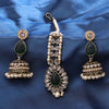 Sukkhi Gold Plated Green Reverse AD & Pearl Jhumki Earrings for Women
