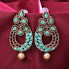 Sukkhi Gold Plated Green Reverse AD & Pearl Dangle Earrings for Women
