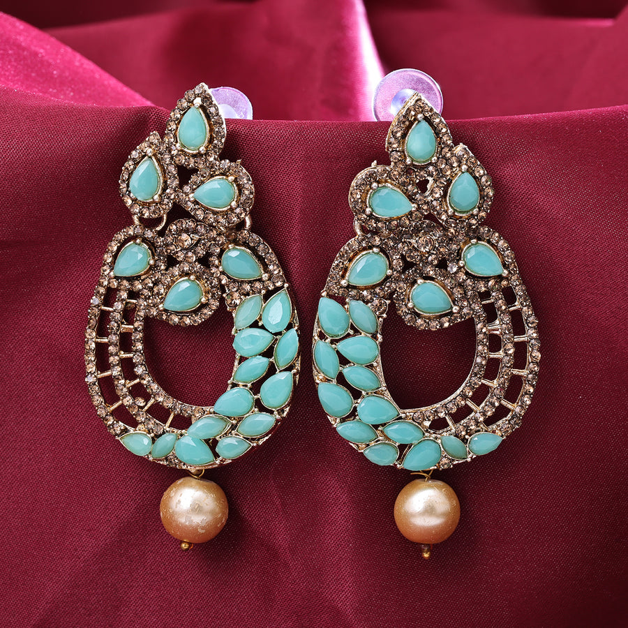 Sukkhi Adorable LCT Gold Plated Mint Collection Pearl Chandelier Earri -  Sukkhi.com