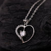 Sukkhi Rhodium Plated Silver CZ Heart Chain Pendant for Women