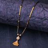 Sukkhi Gold Plated Golden Black Beads Long Mangalsutra Pendant for Women