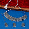 Sukkhi Oxidized Silver NA Choker Necklace Set for Women