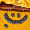 Sukkhi Oxidized Silver NA Choker Necklace Set for Women