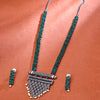 Sukkhi Oxidized Silver Pearl Long Necklace Set for Women