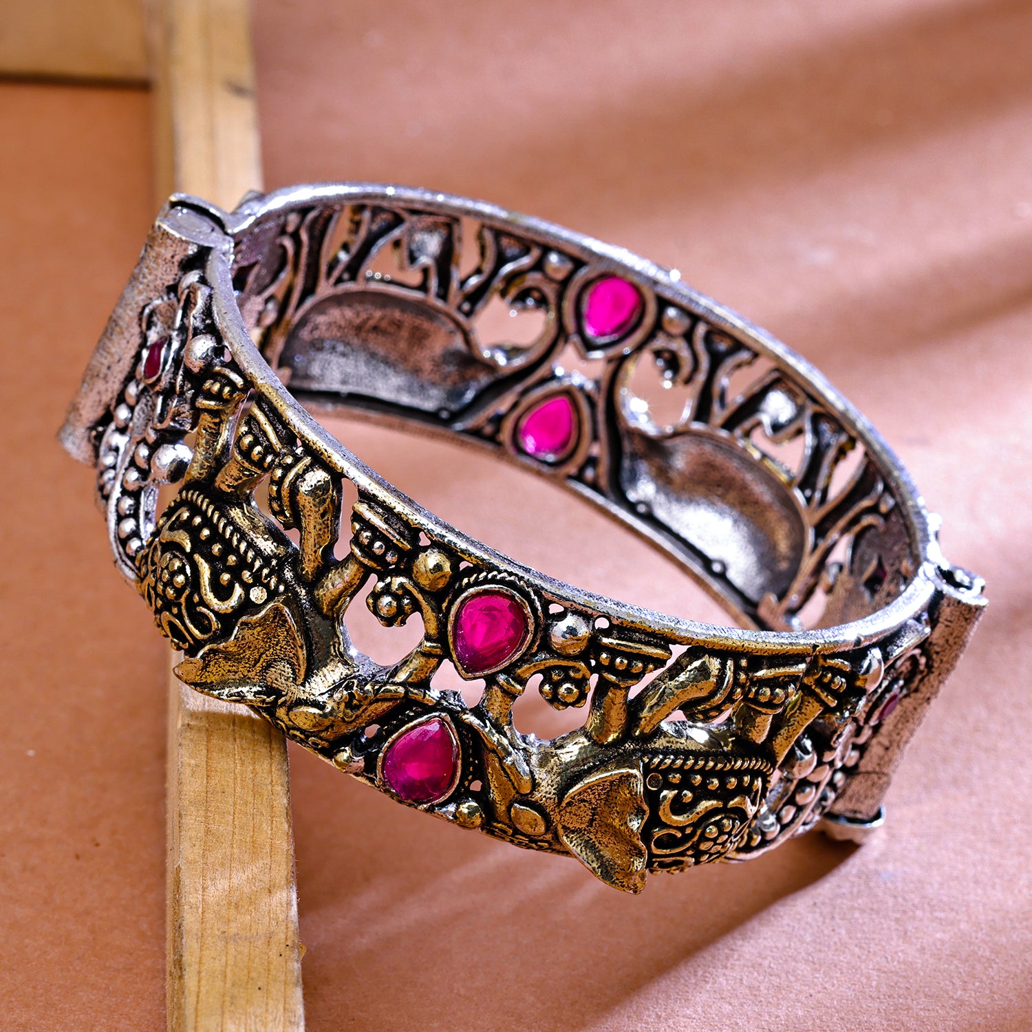 Sukkhi Oxidized Silver Kada for Women